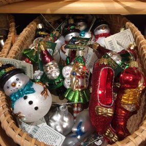 Revolutionary Concord carries a wide selection of holiday ornaments.