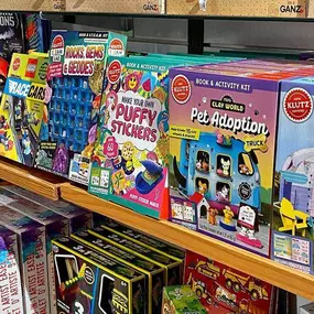 NEW to our Arts and Crafts section are kits from Klutz!! We have everything from sticker making to a geode, gem and rocks lab- plus everything in between! Stop in and grab some rainy projects