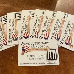 Head down the stairs at 32 Main Street to get a fabulous gift certificate for use in all 3 shops!!(Revolutionary Concord/Albright Art Supply/The Concord Toy Box)