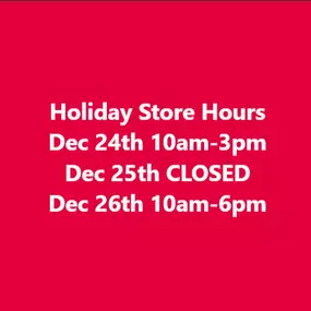 Holiday Hours