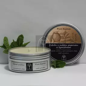 Sójová svíčka Citrón s mátou peprnou a tymiánem 150 ml