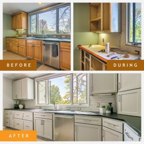The kitchen of you dreams is within reach with Kitchen Tune-Up Savannah Brunswick! We love the design inspiration that comes from before and after photos. Call Kitchen Tune-Up Savannah Brunswick today at (912) 424-8907 to schedule your FREE consultation! #dreamkitchen #kitchen #interiordesign #befor