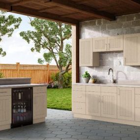A benefit of outdoor kitchens is that they tend to use less energy than indoor kitchens. Your energy bill will be lower when you use an outdoor kitchen vs. an indoor one. This is partly due to abundant natural lighting, and in the summer, you won’t be putting extra heat into your house for your air