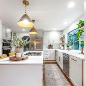 A newly updated kitchen is a great way to give any home a fresh, modern look. It can make a huge difference in how the space looks and functions. Updated kitchens often feature new cabinetry, countertops, appliances, flooring, lighting, and other features that can add both style and efficiency.