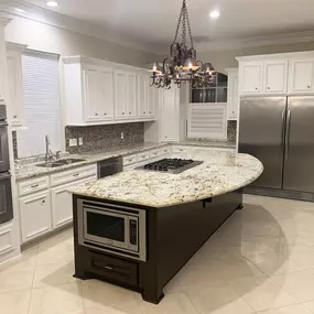 Your needs aren't cookie cutter, your countertops shouldn't be either! We can custom shape your countertops to add extra space and seating options wherever possible.