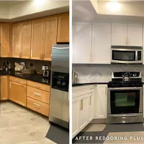 Kitchen styles change, and your tastes can change too. If your kitchen cabinets seem dated, update them without replacing all the cabinets. Simply replace the doors and drawer fronts! View more design inspiration here: https://kitchentuneup.com/services/cabinet-redooring/ #kitchenupgrade #interiorde