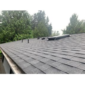 Photo of a new roof installation.
