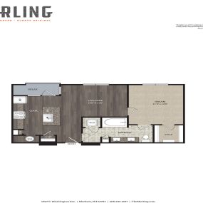The Marling Floor Plan A2 720 Sq Ft