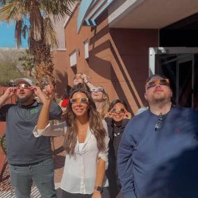 Our team checking out the solar eclipse!