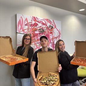 Our team celebrating National Pepperoni Pizza Day!