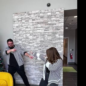 Bryan and Megan twinning in the office