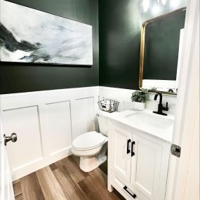 Beautiful Tuned Up Powder Room designed by Bath Room Tune Up