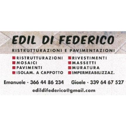 Logo da Edil di Federico - Ristrutturazioni e Pavimentazioni