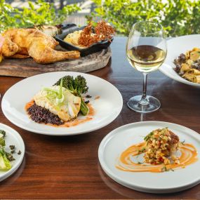 A contemporary California steakhouse, Orange Hill features upscale dining and drink options that tout high-quality seasonal and local ingredients, aged steaks and fresh seafood.