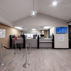 Inside the lobby of a credit union in Pasadena North