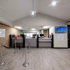 Inside the lobby of a credit union in Pasadena North