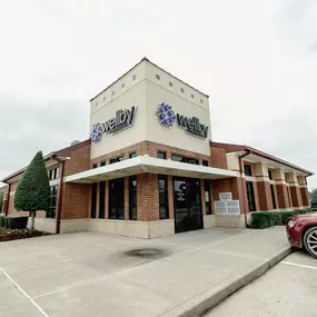 Exterior front entrance of credit union in La Porte