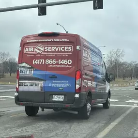 Air Services Heating van outside