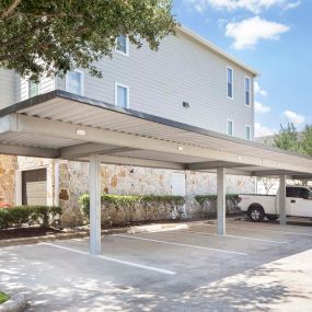 Covered parking is available at Camden Downs at Cinco Ranch Apartments in Katy, TX.