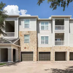 Attached garages at Camden Downs at Cinco Ranch Apartments in Katy, TX.