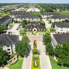 Aerial View of Camden Downs at Cinco Ranch Apartments in Katy, TX.