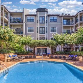 Outdoor pool with sun deck