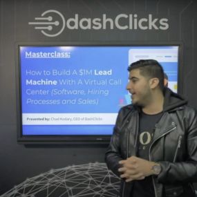 Chad Kodary, CEO of DashClicks, live streaming a webinar