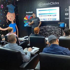 Chad Kodary, CEO of DashClicks, speaking at a Dash Day event.