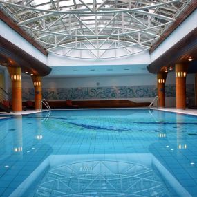 The photo shows our large indoor pool.