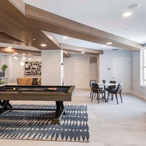 Pool table in resident lounge at Dulles Station