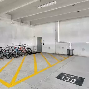 Reserved Parking and Bike Rack at Camden Dulles Station