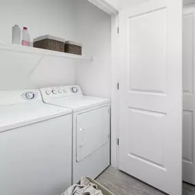 Full-size washer and dryer in every apartment home at Camden Dulles Station in Herndon, VA
