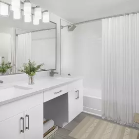 Primary bathroom in the Alberti floorplan at Camden Portofino in Pembroke Pines, FL.