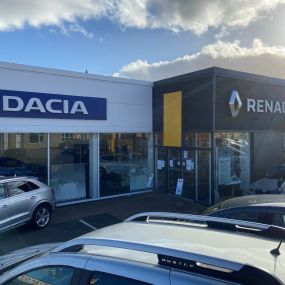 Outside the Dacia Durham dealership