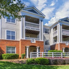 Exterior showing landscaping and large balconies