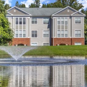 Exterior alongside pond