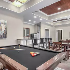 Resident lounge with billiards table