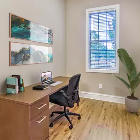 Rentable office space with desk at Camden Stonecrest Apartments in Charlotte NC