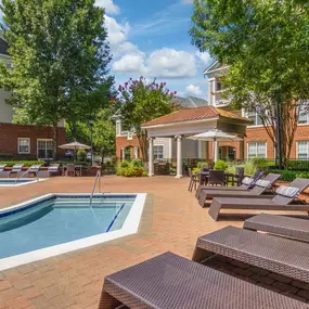 Resort style pool with sundeck