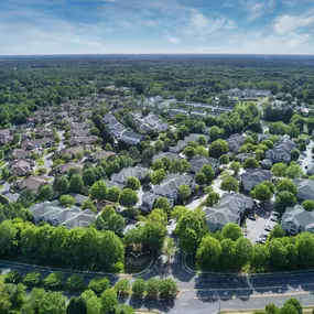 Aerial view of Camden Stonecrest Apartments in Charlotte NC