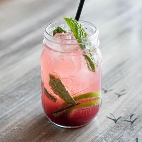 Cool off anytime with our Cherry No-Jito from Tipsy Chicken Kitchen & Cocktail. A sweet refreshing treat that goes perfect with any meal!