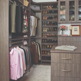 Custom Closet with Shoe Shelves - Pound Ridge, NY