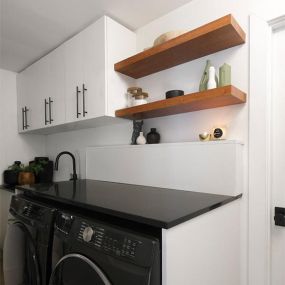 Floating Shelves & Laundry Room Cabinets - Chappaqua, NY