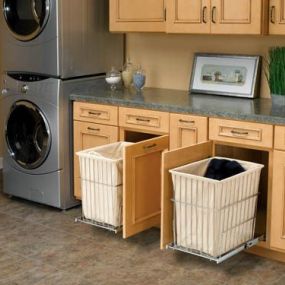 Laundry Room with Built-in Hampers - Waccabuc, NY