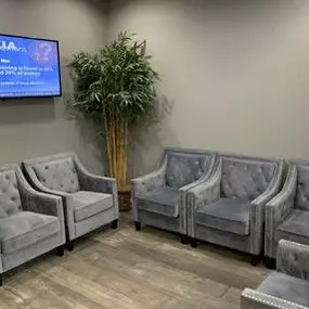 Welcoming reception area at Dr Golab's Chiropractic & Massage