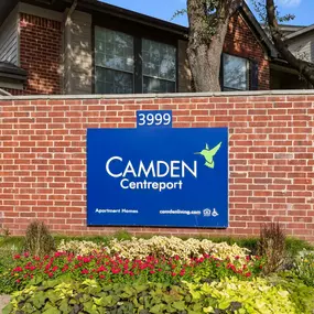 Entry with logo sign at Camden Centreport