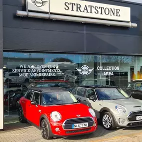 Cars outside of the MINI Tyneside dealership