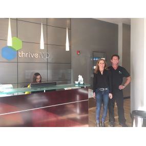 Scott and Debi Brandt at the front desk.