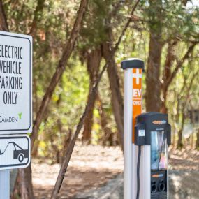 Electric vehicle charging station onsite at Camden Gaines Ranch