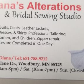 Located in Maple Grove, Minnesota, April Alterations, Bridal Sewing & Dry Cleaning is your premier clothing alteration and tailoring service.